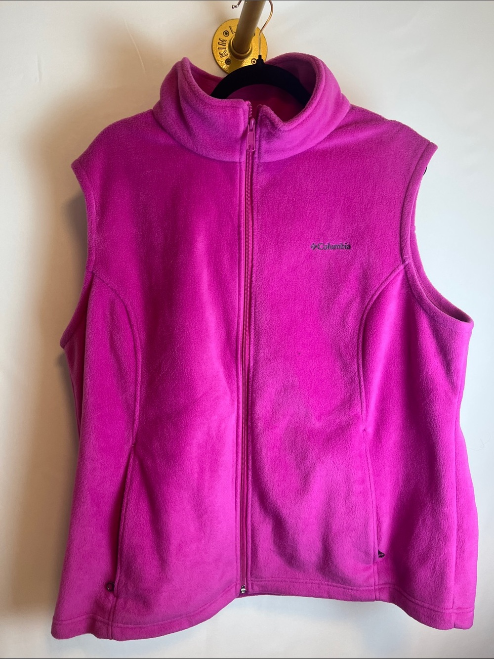 Columbia Bright Fuchsia Sleeveless Fleece Vest